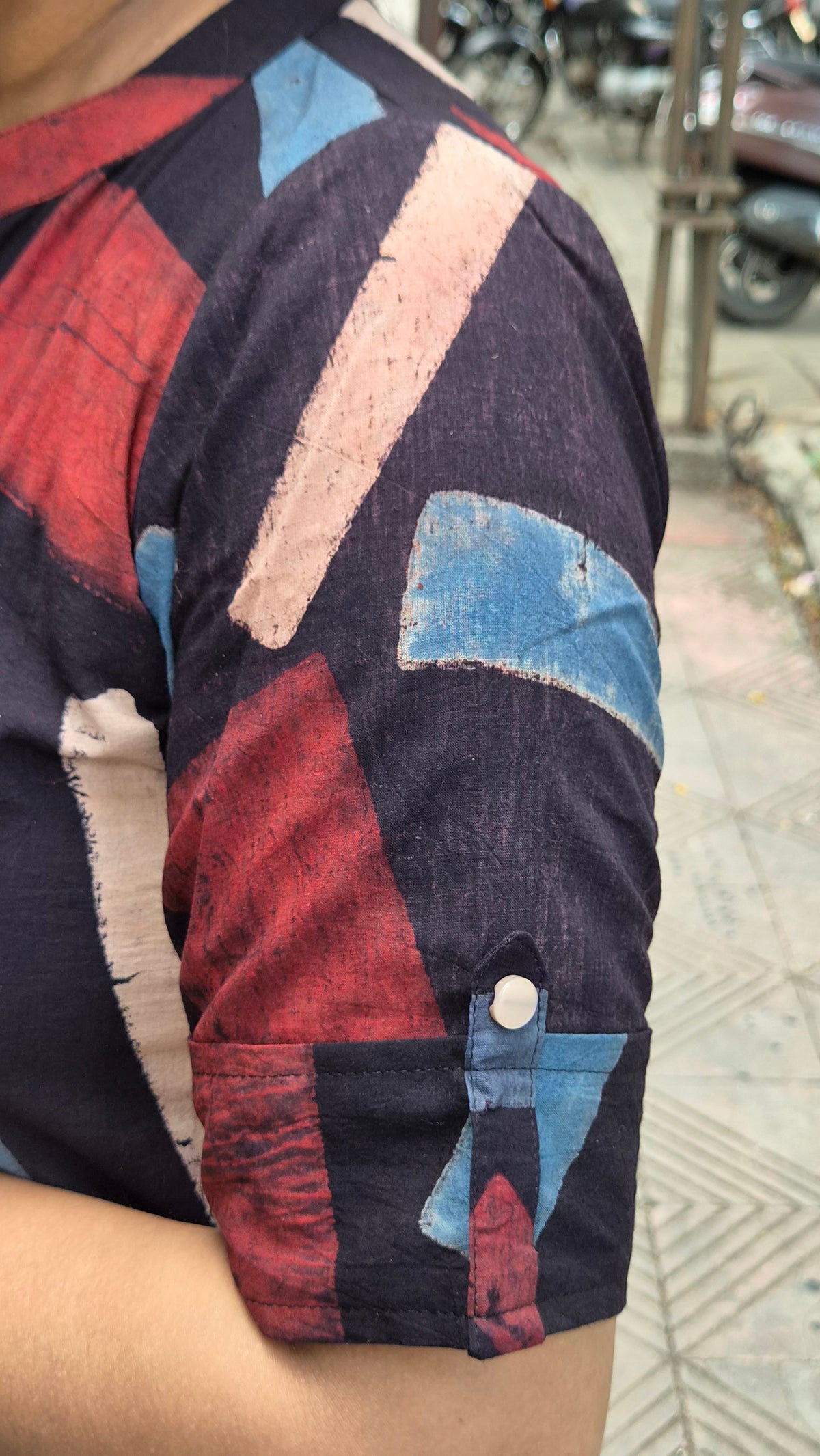 Black Handblock Ajrakh Cotton Kurta