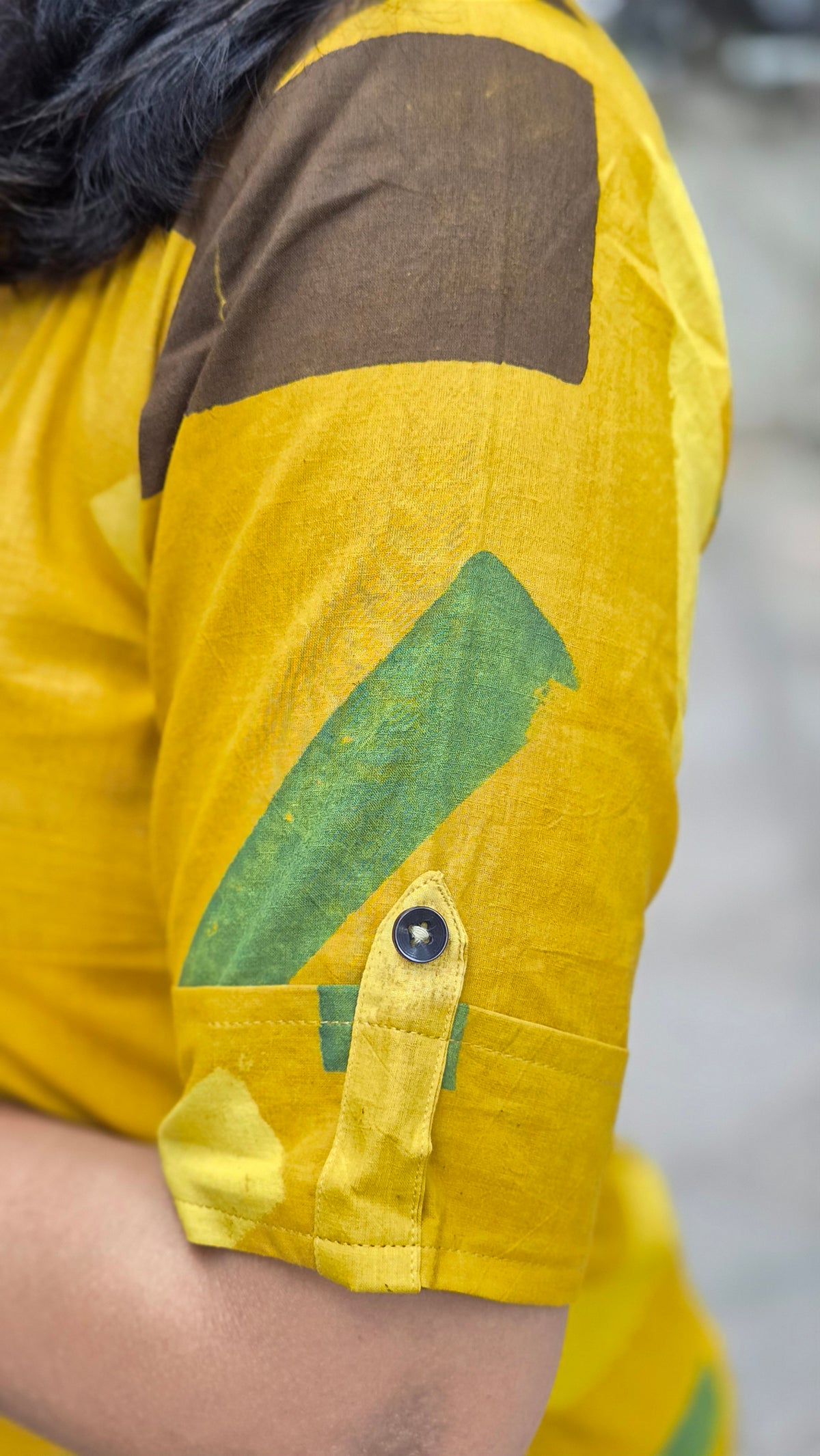 Mustard Handblock Ajrakh Cotton Kurta