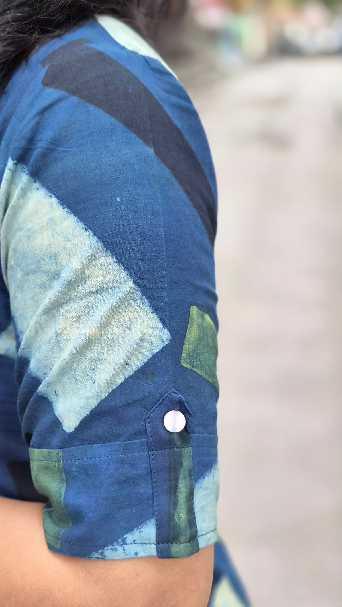 Indigo Handblock Ajrakh Cotton Kurta