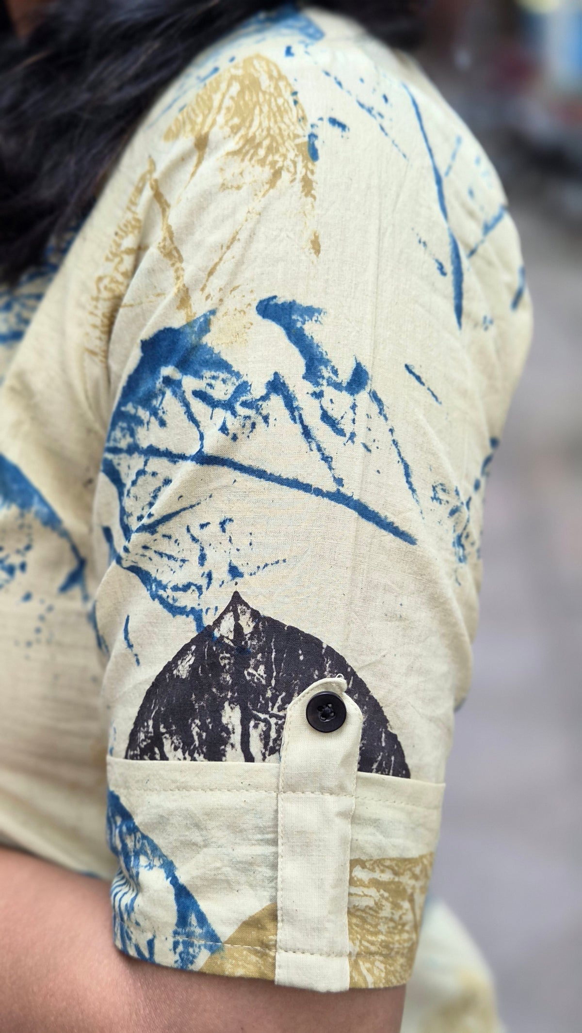 Off White Handblock Ajrakh Cotton Kurta