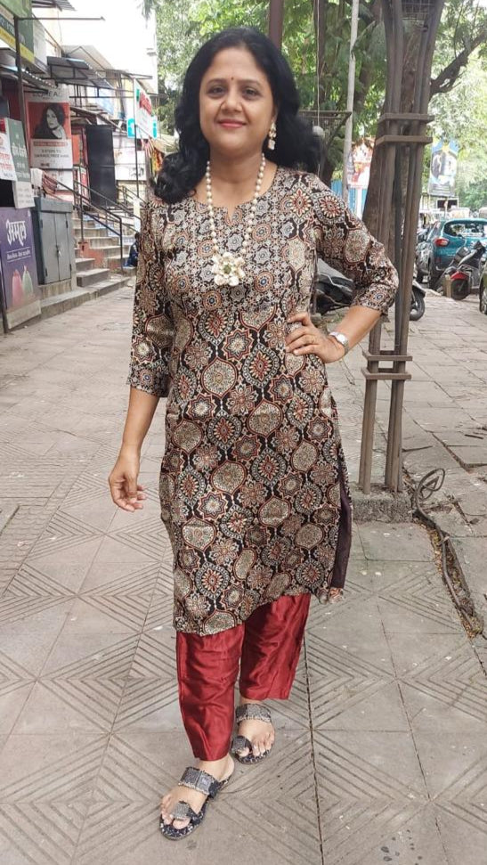 Black Modal Ajrakh Kurta
