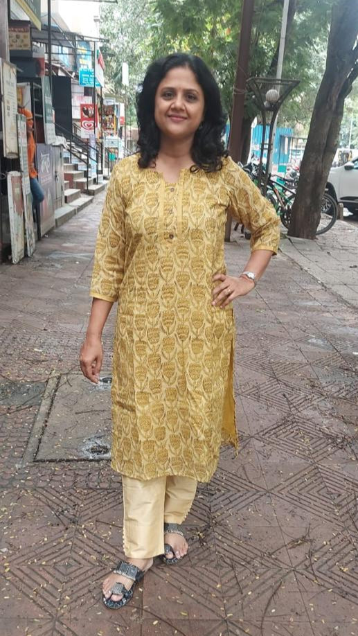 Light Mehendi Green Chanderi Cotton Vanapsati Ajrakh Kurta