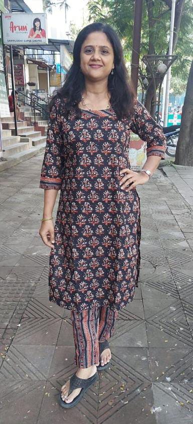 Black Pure Cotton Kurta with Pant