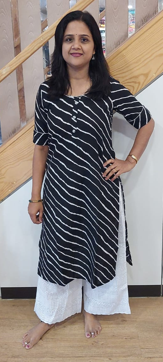 Black Pure Cotton Kurta