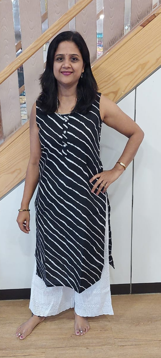Black Pure Cotton Kurta