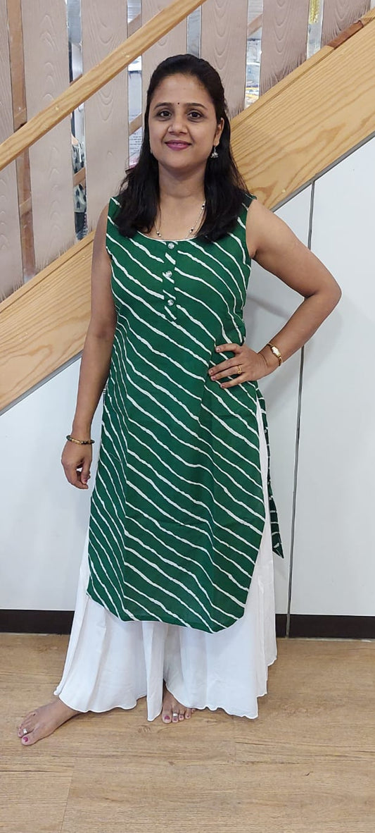 Green Pure Cotton Kurta