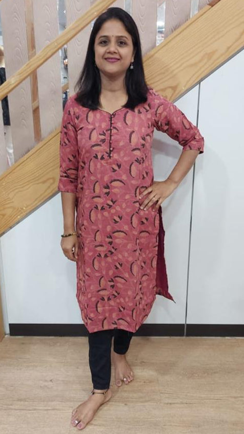 Onion Pink Assam Silk Kurta