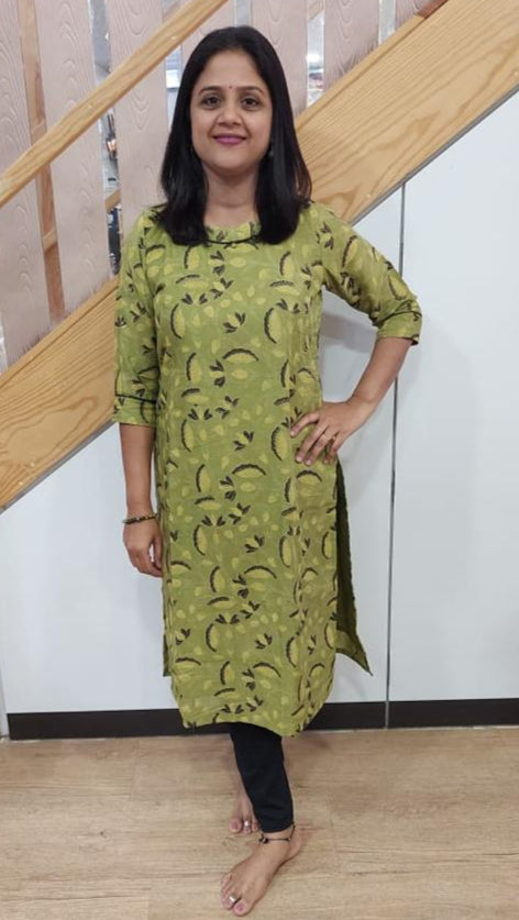 Mehendi Green Assam Silk Kurta
