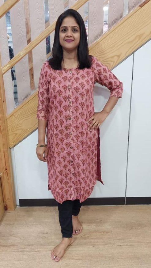 Onion Pink Assam Silk Kurta