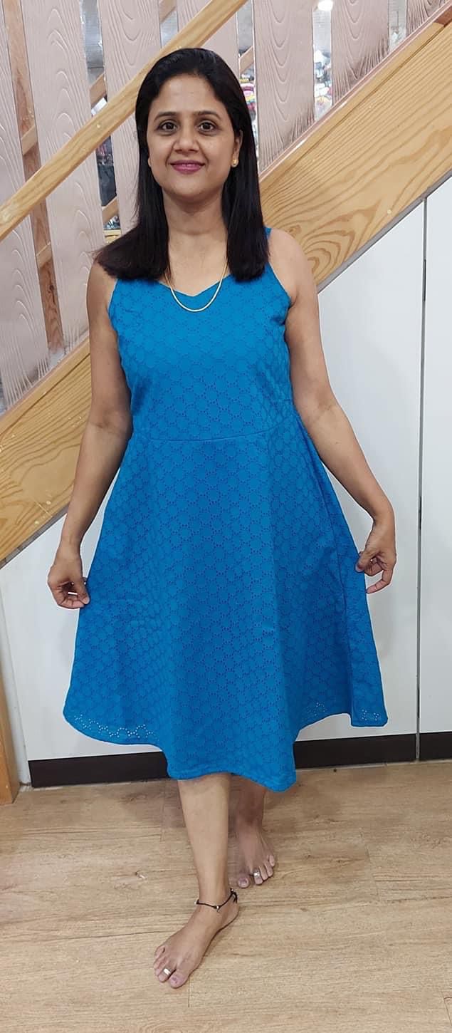 Peacock Blue Hakoba Cotton One Piece