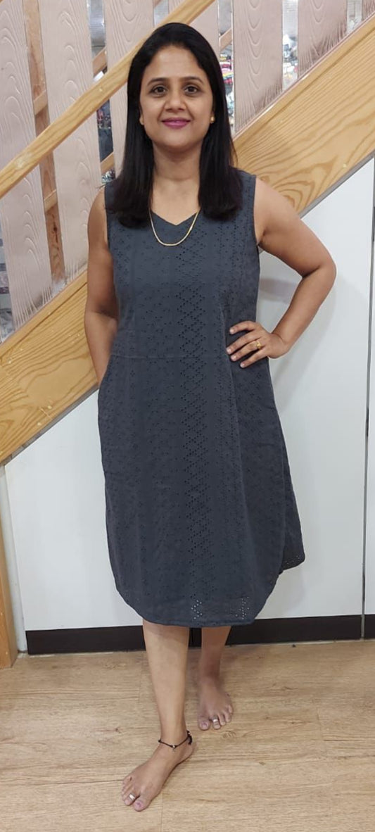 Slate Gray  Hakoba Cotton One Piece