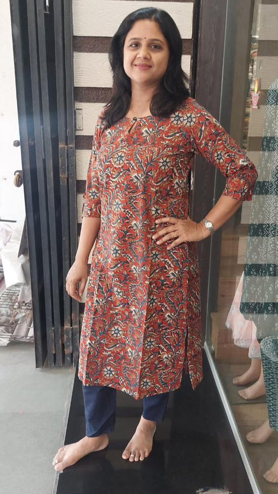 Maroon Pure Cotton Printed