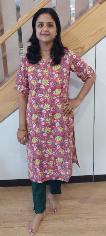 Magenta Pure Cotton Kurta