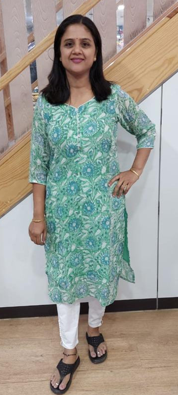 Pista Green Linen Pure Cotton Kurta