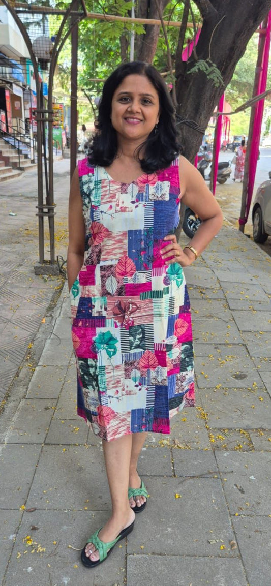 Multiple Pure Cotton Sleeveless One Piece