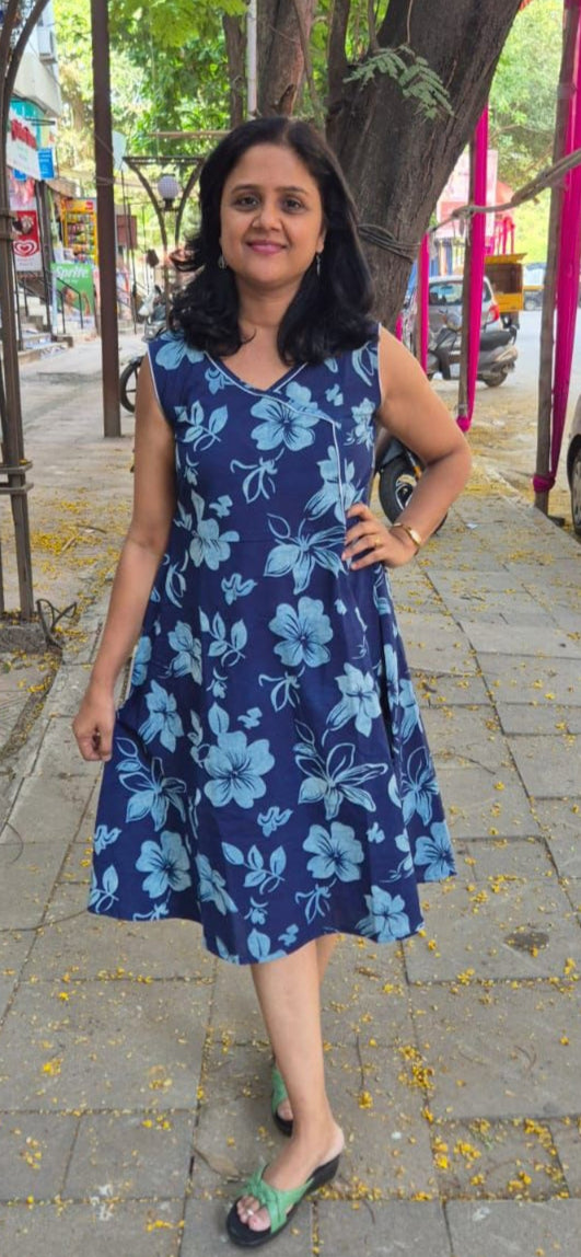 Nevy Blue Pure Cotton One Piece