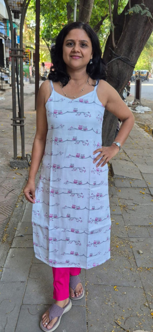 White Bamboo Spaghetti Kurta