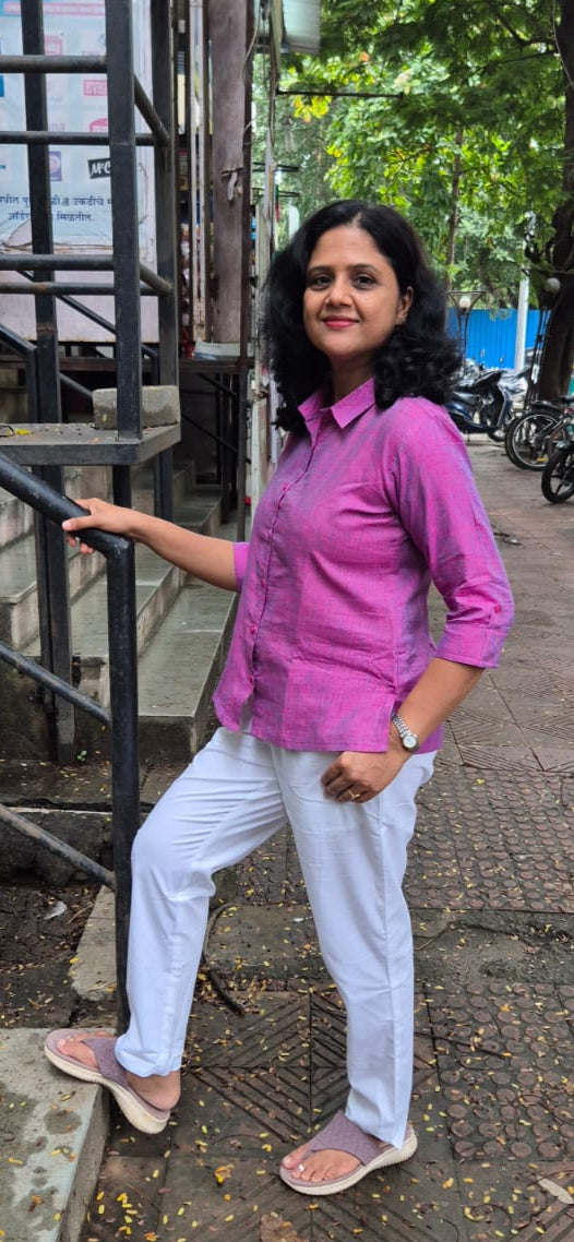 White Poplin Formal Pant