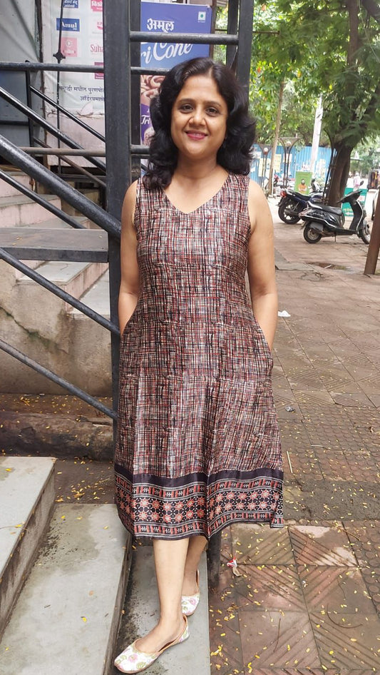 Black Mashru Silk One Piece