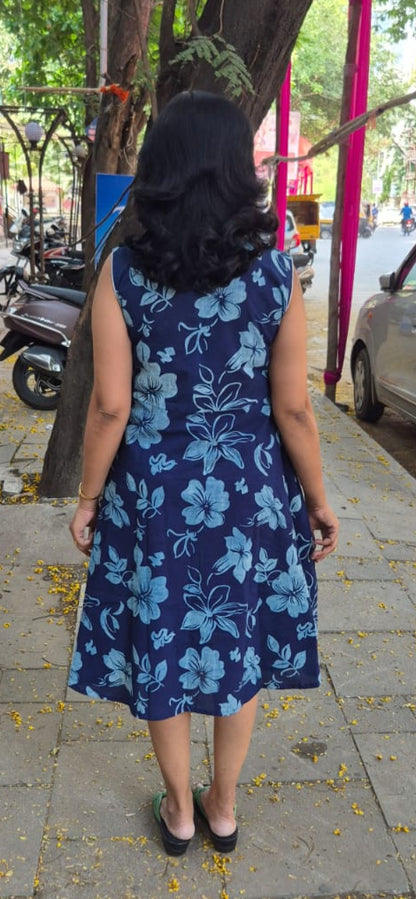 Nevy Blue Pure Cotton One Piece