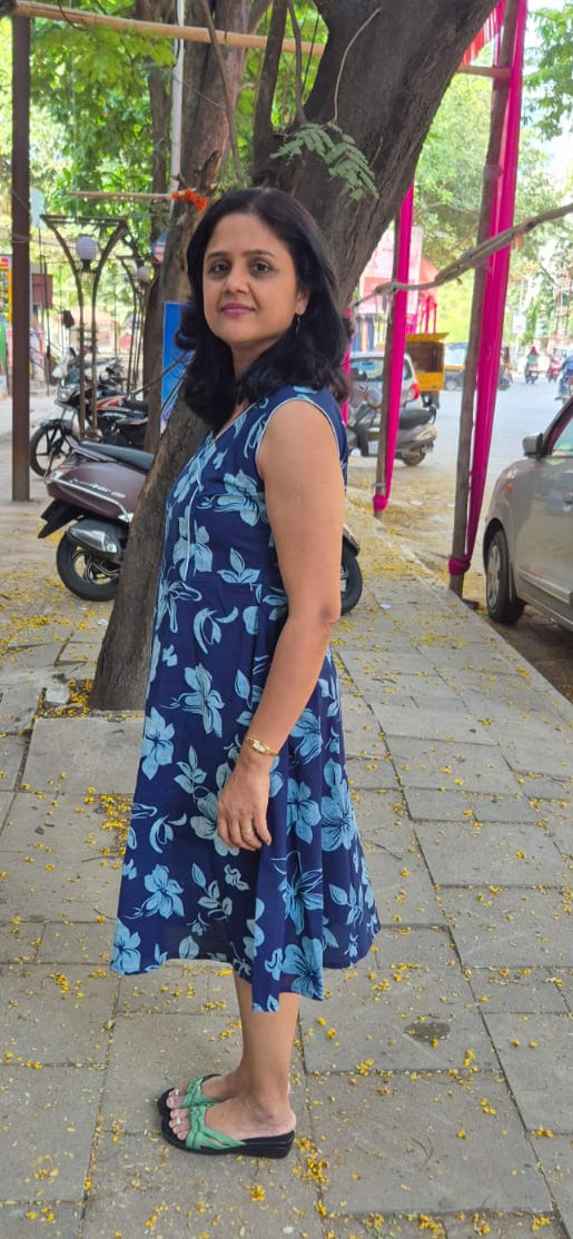 Nevy Blue Pure Cotton One Piece