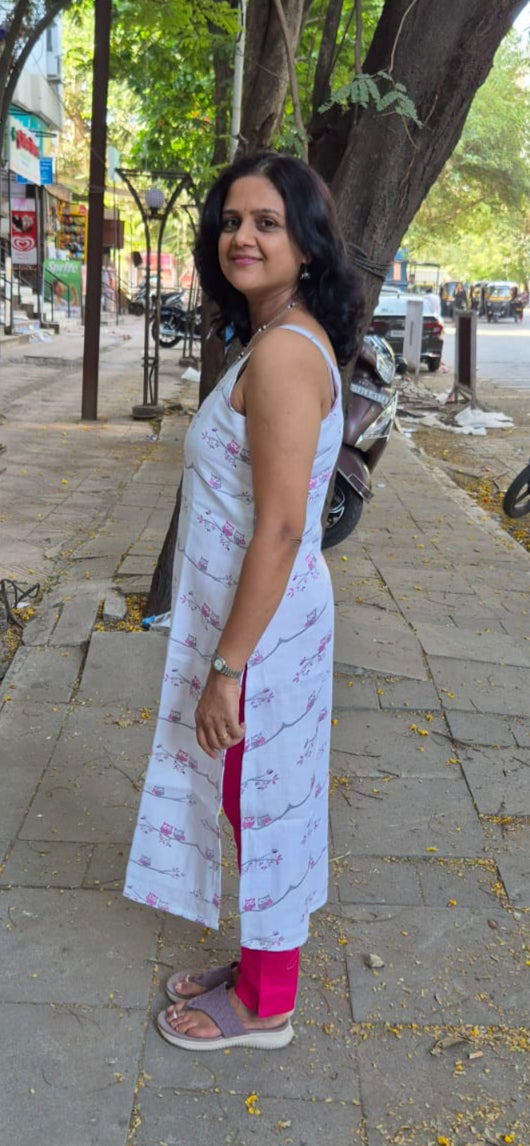 White Bamboo Spaghetti Kurta