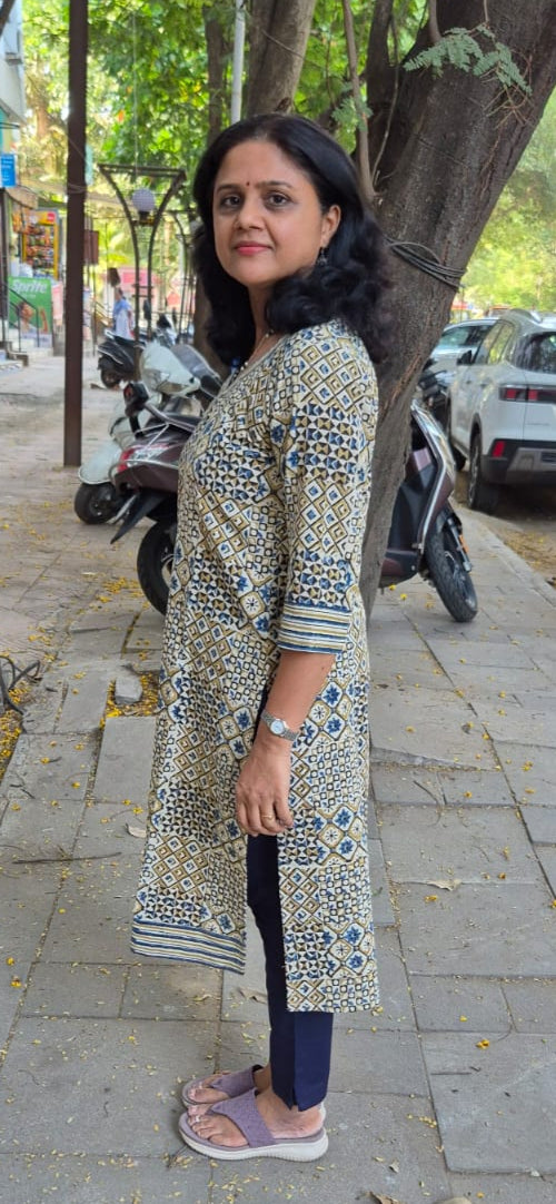 Off White Ajrakh  Cotton Kurta