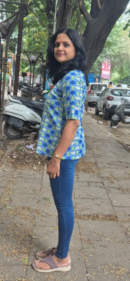 Blue Pure Cotton Short Top