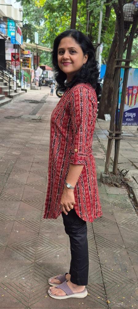 Maroon Ajrakh Knee Length Kurta