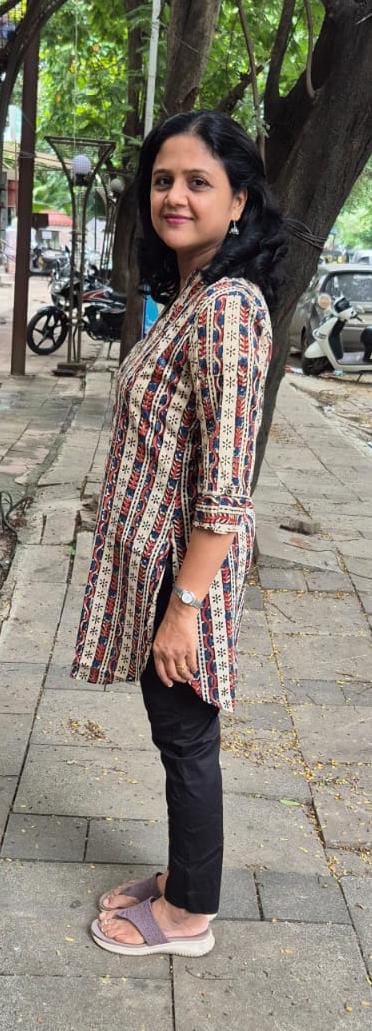Off White Ajrakh Knee Length Kurta